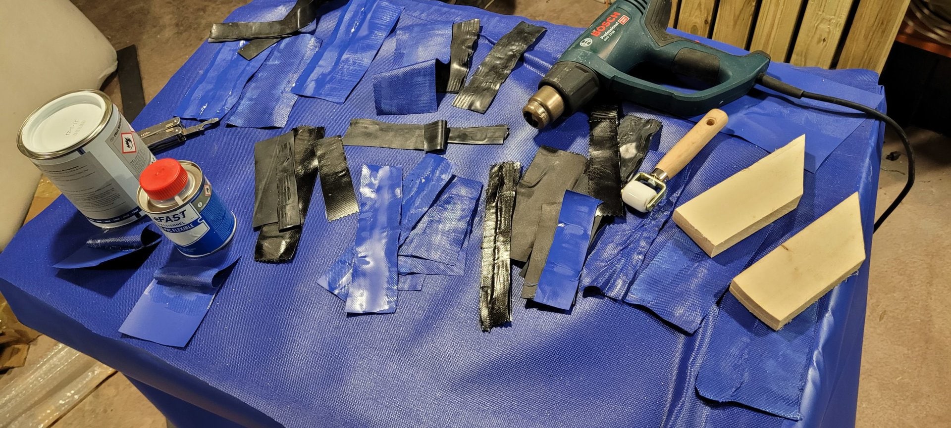 différents tests de soudure de pvc, en fonction de la température, de la vitesse, comparaison avec des solutions de collage